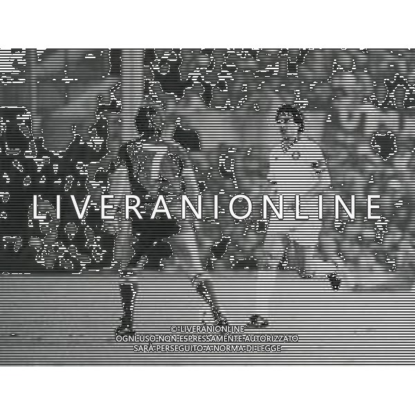 RETROSPETTIVA AGOSTINO DI BARTOLOMEI CALCIATORE NELLA FOTO AGOSTINO DI BARTOLOMEI CON LA MAGLIA DELLA ROMA CALCIO AG ALDO LIVERANI SAS