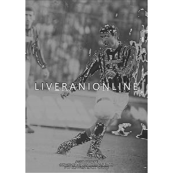 RETROSPETTIVA AGOSTINO DI BARTOLOMEI CALCIATORE NELLA FOTO AGOSTINO DI BARTOLOMEI CON LA MAGLIA DEL MILAN AG ALDO LIVERANI SAS