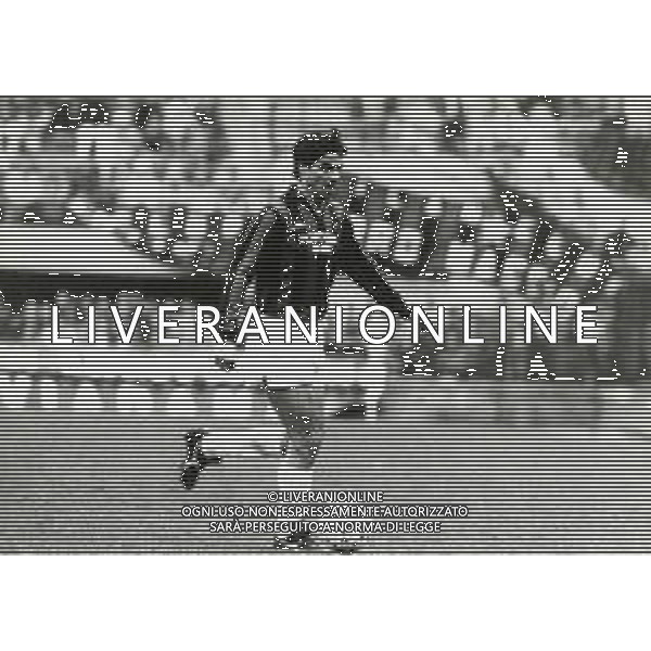 RETROSPETTIVA AGOSTINO DI BARTOLOMEI CALCIATORE NELLA FOTO AGOSTINO DI BARTOLOMEI CON LA MAGLIA DEL MILAN AG ALDO LIVERANI SAS