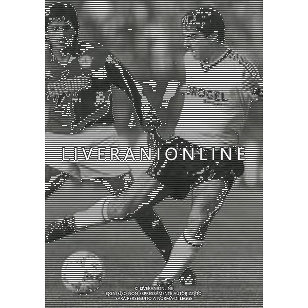 RETROSPETTIVA AGOSTINO DI BARTOLOMEI CALCIATORE NELLA FOTO AGOSTINO DI BARTOLOMEI CON LA MAGLIA DEL CESENA CALCIO AG ALDO LIVERANI SAS