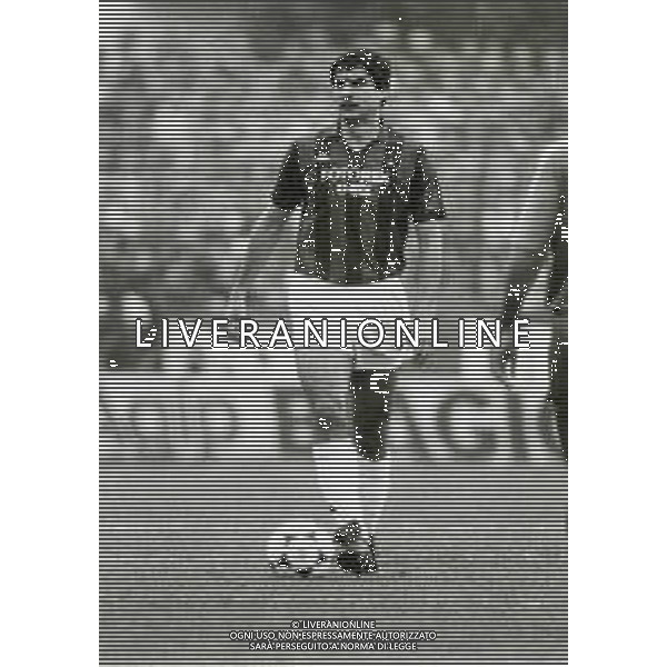 RETROSPETTIVA AGOSTINO DI BARTOLOMEI CALCIATORE NELLA FOTO AGOSTINO DI BARTOLOMEI CON LA MAGLIA DEL MILAN AG ALDO LIVERANI SAS