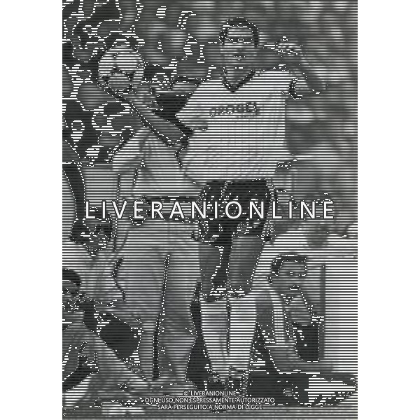 RETROSPETTIVA AGOSTINO DI BARTOLOMEI CALCIATORE NELLA FOTO AGOSTINO DI BARTOLOMEI CON LA MAGLIA DEL CESENA CALCIO AG ALDO LIVERANI SAS