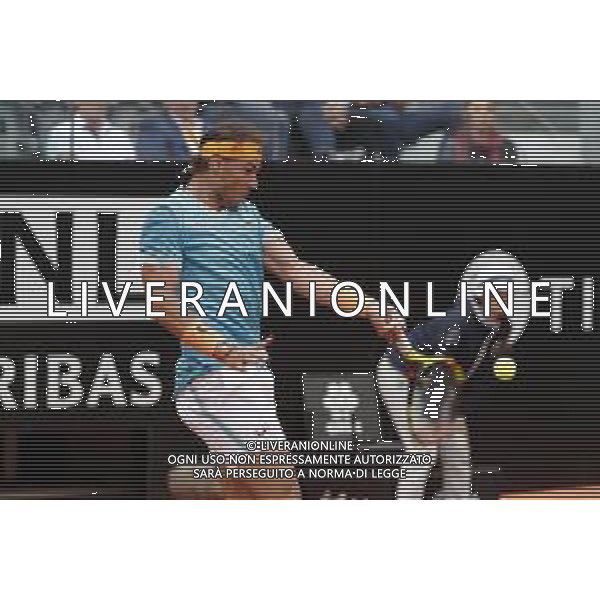 Roma 18/05/2019 - INTERNAZIONALI BNL D\' Italia 2019 - maschili - Stefanos Tsitsipas vs Rafael Nadal - nella foto: Rafael Nadal ©Claudio Zamagni/Agenzia Aldo Liverani s.a.s. Rafael Nadal during the semi-finals match between Stefanos Tsitsipas and Rafael Nadal at the The Internazionali BNL d\'Italia 2019 at Foro Italico on May 18, 2019 in Rome, Italy. Photo Credit by Claudio Zamagni-Aldo Liverani Photo Agency / AGENZIA ALDO LIVERANI SAS