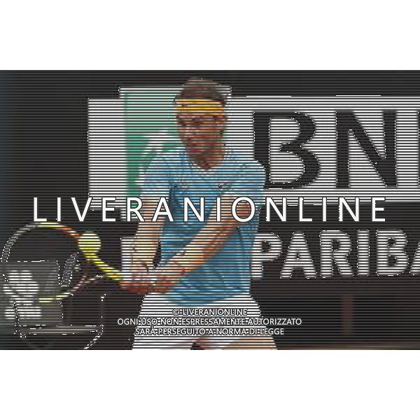 Roma 18/05/2019 - INTERNAZIONALI BNL D\' Italia 2019 - maschili - Stefanos Tsitsipas vs Rafael Nadal - nella foto: Rafael Nadal ©Claudio Zamagni/Agenzia Aldo Liverani s.a.s. Rafael Nadal during the semi-finals match between Stefanos Tsitsipas and Rafael Nadal at the The Internazionali BNL d\'Italia 2019 at Foro Italico on May 18, 2019 in Rome, Italy. Photo Credit by Claudio Zamagni-Aldo Liverani Photo Agency / AGENZIA ALDO LIVERANI SAS