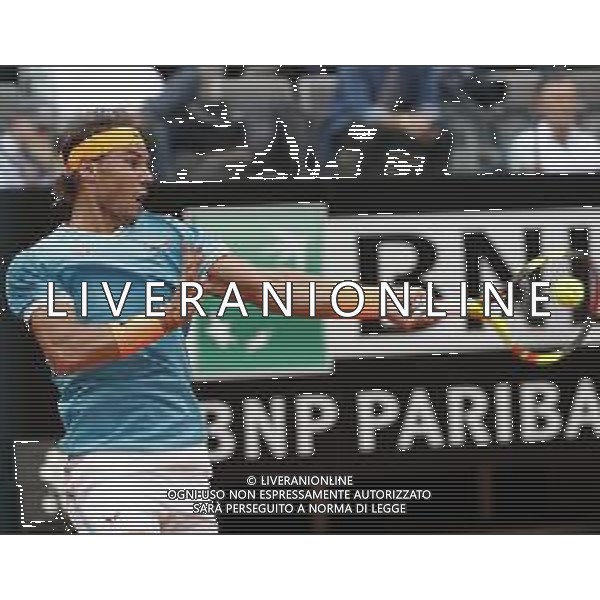 Roma 18/05/2019 - INTERNAZIONALI BNL D\' Italia 2019 - maschili - Stefanos Tsitsipas vs Rafael Nadal - nella foto: Rafael Nadal ©Claudio Zamagni/Agenzia Aldo Liverani s.a.s. Rafael Nadal during the semi-finals match between Stefanos Tsitsipas and Rafael Nadal at the The Internazionali BNL d\'Italia 2019 at Foro Italico on May 18, 2019 in Rome, Italy. Photo Credit by Claudio Zamagni-Aldo Liverani Photo Agency / AGENZIA ALDO LIVERANI SAS