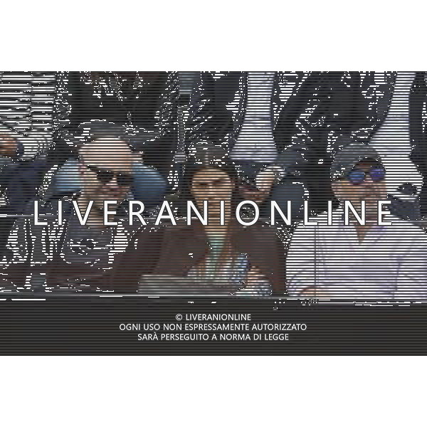 Roma 18/05/2019 - INTERNAZIONALI BNL D\' Italia 2019 - maschili - Stefanos Tsitsipas vs Rafael Nadal - nella foto: Giuliano Sangiorgi e valeria solarino in tribuna ©Claudio Zamagni/Agenzia Aldo Liverani s.a.s. valeria solarino during the semi-finals match between Stefanos Tsitsipas and Rafael Nadal at the The Internazionali BNL d\'Italia 2019 at Foro Italico on May 18, 2019 in Rome, Italy. Photo Credit by Claudio Zamagni-Aldo Liverani Photo Agency / AGENZIA ALDO LIVERANI SAS