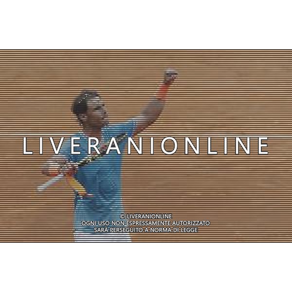 Roma 18/05/2019 - INTERNAZIONALI BNL D\' Italia 2019 - maschili - Stefanos Tsitsipas vs Rafael Nadal - nella foto: Esultanza Rafael Nadal ©Claudio Zamagni/Agenzia Aldo Liverani s.a.s. Rafael Nadal during the semi-finals match between Stefanos Tsitsipas and Rafael Nadal at the The Internazionali BNL d\'Italia 2019 at Foro Italico on May 18, 2019 in Rome, Italy. Photo Credit by Claudio Zamagni-Aldo Liverani Photo Agency / AGENZIA ALDO LIVERANI SAS