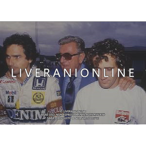 RETROSPETTIVA JEAN MARIE BALESTRE PRESIDENTE FOCA E DIRIGENTE SPORTIVO NELLA FOTO NELSON PIQUET-JEAN MARIE BALESTRE E ALAIN PROST AG ALDO LIVERANI SAS