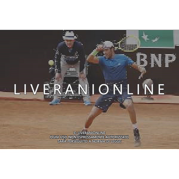 Roma 14/05/2019 - INTERNAZIONALI BNL D\' Italia 2019 - Alexander Zverev vs Matteo Berrettini - nella foto: Matteo Berrettini ©Claudio Zamagni/Agenzia Aldo Liverani s.a.s. Matteo Berrettini during the mens match between Alexander Zverev and Matteo Berrettini at the The Internazionali BNL d\'Italia 2019 at Foro Italico on May 14, 2019 in Rome, Italy. / AGENZIA ALDO LIVERANI SAS