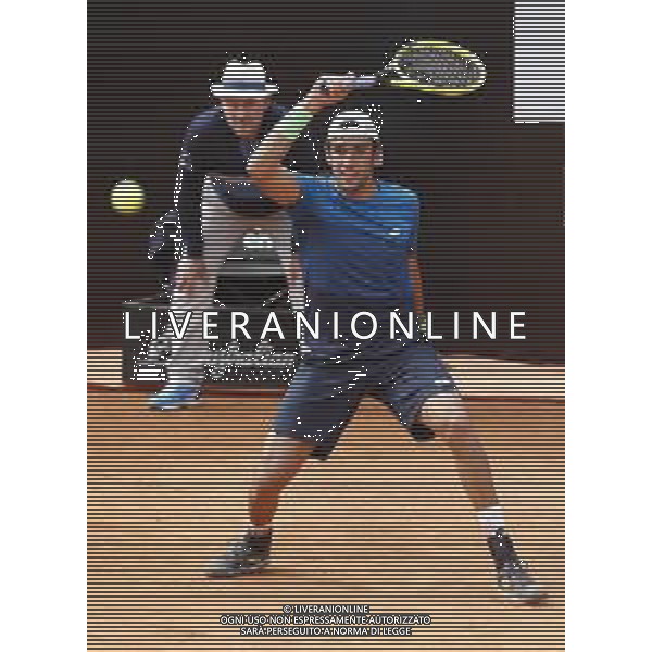Roma 14/05/2019 - INTERNAZIONALI BNL D\' Italia 2019 - Alexander Zverev vs Matteo Berrettini - nella foto: Matteo Berrettini ©Claudio Zamagni/Agenzia Aldo Liverani s.a.s. Matteo Berrettini during the mens match between Alexander Zverev and Matteo Berrettini at the The Internazionali BNL d\'Italia 2019 at Foro Italico on May 14, 2019 in Rome, Italy. / AGENZIA ALDO LIVERANI SAS