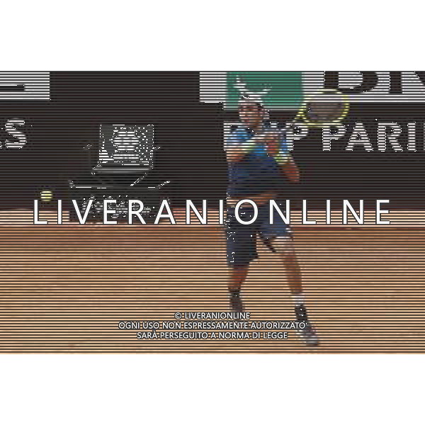 Roma 14/05/2019 - INTERNAZIONALI BNL D\' Italia 2019 - Alexander Zverev vs Matteo Berrettini - nella foto: Matteo Berrettini ©Claudio Zamagni/Agenzia Aldo Liverani s.a.s. Matteo Berrettini during the mens match between Alexander Zverev and Matteo Berrettini at the The Internazionali BNL d\'Italia 2019 at Foro Italico on May 14, 2019 in Rome, Italy. / AGENZIA ALDO LIVERANI SAS