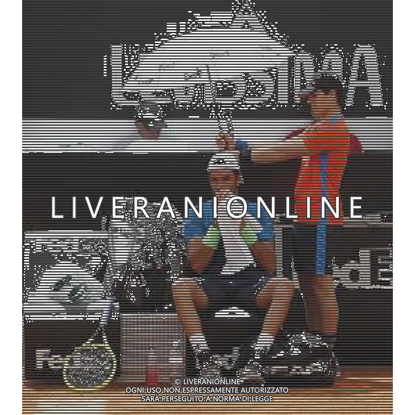 Roma 14/05/2019 - INTERNAZIONALI BNL D\' Italia 2019 - Alexander Zverev vs Matteo Berrettini - nella foto: Matteo Berrettini ©Claudio Zamagni/Agenzia Aldo Liverani s.a.s. Matteo Berrettini during the mens match between Alexander Zverev and Matteo Berrettini at the The Internazionali BNL d\'Italia 2019 at Foro Italico on May 14, 2019 in Rome, Italy. / AGENZIA ALDO LIVERANI SAS