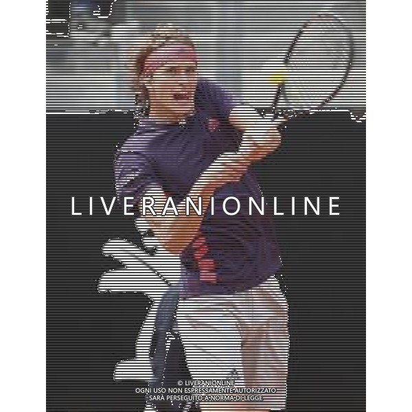 Roma 13/05/2019 - INTERNAZIONALI BNL D\' Italia 2019 - Alexander Zverev vs Matteo Berrettini - nella foto: Alexander Zverev ©Claudio Zamagni/Agenzia Aldo Liverani s.a.s. Alexander Zverev during the mens match between Alexander Zverev and Matteo Berrettini at the The Internazionali BNL d\'Italia 2019 at Foro Italico on May 14, 2019 in Rome, Italy. / AGENZIA ALDO LIVERANI SAS