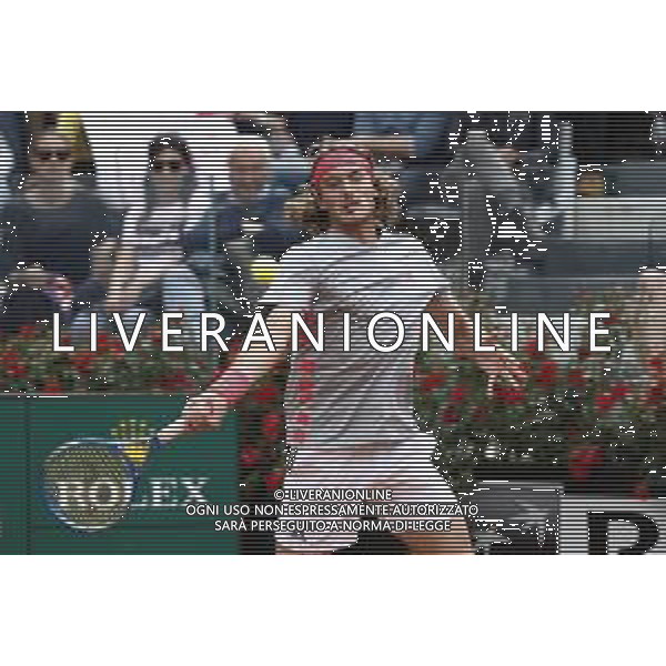 Roma 18/05/2019 - INTERNAZIONALI BNL D\' Italia 2019 - maschili - Stefanos Tsitsipas vs Rafael Nadal - nella foto: Stefanos Tsitsipas v ©Claudio Zamagni/Agenzia Aldo Liverani s.a.s. Stefanos Tsitsipas during the semi-finals match between Stefanos Tsitsipas and Rafael Nadal at the The Internazionali BNL d\'Italia 2019 at Foro Italico on May 18, 2019 in Rome, Italy. Photo Credit by Claudio Zamagni-Aldo Liverani Photo Agency / AGENZIA ALDO LIVERANI SAS