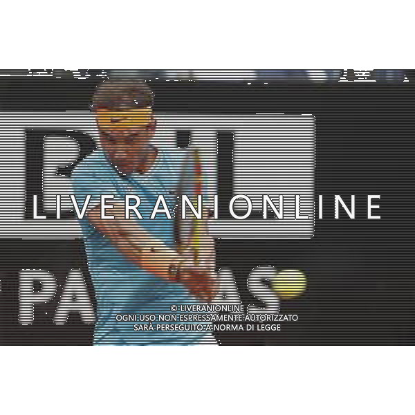 Roma 18/05/2019 - INTERNAZIONALI BNL D\' Italia 2019 - maschili - Stefanos Tsitsipas vs Rafael Nadal - nella foto: Rafael Nadal ©Claudio Zamagni/Agenzia Aldo Liverani s.a.s. Rafael Nadal during the semi-finals match between Stefanos Tsitsipas and Rafael Nadal at the The Internazionali BNL d\'Italia 2019 at Foro Italico on May 18, 2019 in Rome, Italy. Photo Credit by Claudio Zamagni-Aldo Liverani Photo Agency / AGENZIA ALDO LIVERANI SAS