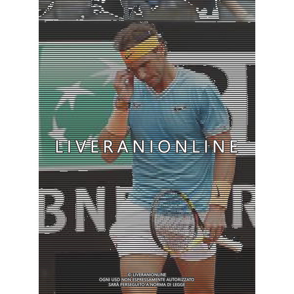 Roma 18/05/2019 - INTERNAZIONALI BNL D\' Italia 2019 - maschili - Stefanos Tsitsipas vs Rafael Nadal - nella foto: delusione Rafael Nadal ©Claudio Zamagni/Agenzia Aldo Liverani s.a.s. Rafael Nadal during the semi-finals match between Stefanos Tsitsipas and Rafael Nadal at the The Internazionali BNL d\'Italia 2019 at Foro Italico on May 18, 2019 in Rome, Italy. Photo Credit by Claudio Zamagni-Aldo Liverani Photo Agency / AGENZIA ALDO LIVERANI SAS