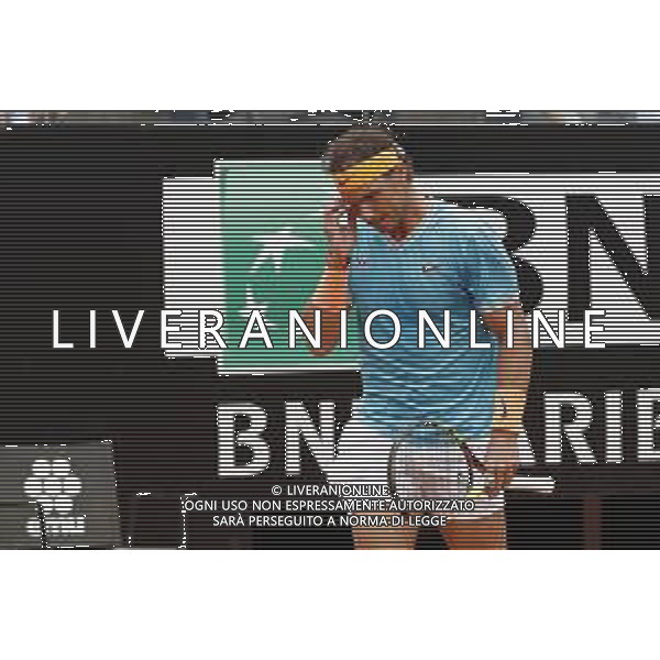 Roma 18/05/2019 - INTERNAZIONALI BNL D\' Italia 2019 - maschili - Stefanos Tsitsipas vs Rafael Nadal - nella foto: delusione Rafael Nadal ©Claudio Zamagni/Agenzia Aldo Liverani s.a.s. Rafael Nadal during the semi-finals match between Stefanos Tsitsipas and Rafael Nadal at the The Internazionali BNL d\'Italia 2019 at Foro Italico on May 18, 2019 in Rome, Italy. Photo Credit by Claudio Zamagni-Aldo Liverani Photo Agency / AGENZIA ALDO LIVERANI SAS