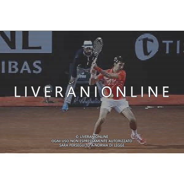 Roma 18/05/2019 - INTERNAZIONALI BNL D\' Italia 2019 - semifinale maschile - Novak Djokovic vs Diego Schwartzman - nella foto: Novak Djokovic ©Claudio Zamagni/Agenzia Aldo Liverani s.a.s. Novak Djokovic during the semi-finals match between Novak Djokovic vs Diego Schwartzman at the The Internazionali BNL d\'Italia 2019 at Foro Italico on May 18, 2019 in Rome, Italy. Photo Credit by Claudio Zamagni-Aldo Liverani Photo Agency / AGENZIA ALDO LIVERANI SAS