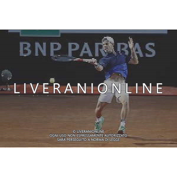 Roma 18/05/2019 - INTERNAZIONALI BNL D\' Italia 2019 - semifinale maschile - Novak Djokovic vs Diego Schwartzman - nella foto: Diego Schwartzman ©Claudio Zamagni/Agenzia Aldo Liverani s.a.s. Diego Schwartzman during the semi-finals match between Novak Djokovic and Diego Schwartzman at the The Internazionali BNL d\'Italia 2019 at Foro Italico on May 18, 2019 in Rome, Italy. Photo Credit by Claudio Zamagni-Aldo Liverani Photo Agency / AGENZIA ALDO LIVERANI SAS