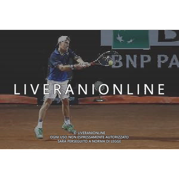 Roma 18/05/2019 - INTERNAZIONALI BNL D\' Italia 2019 - semifinale maschile - Novak Djokovic vs Diego Schwartzman - nella foto: Diego Schwartzman ©Claudio Zamagni/Agenzia Aldo Liverani s.a.s. Diego Schwartzman during the semi-finals match between Novak Djokovic and Diego Schwartzman at the The Internazionali BNL d\'Italia 2019 at Foro Italico on May 18, 2019 in Rome, Italy. Photo Credit by Claudio Zamagni-Aldo Liverani Photo Agency / AGENZIA ALDO LIVERANI SAS