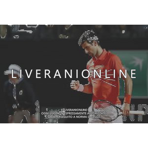 Roma 18/05/2019 - INTERNAZIONALI BNL D\' Italia 2019 - semifinale maschile - Novak Djokovic vs Diego Schwartzman - nella foto: Novak Djokovic ©Claudio Zamagni/Agenzia Aldo Liverani s.a.s. Novak Djokovic during the semi-finals match between Novak Djokovic and Diego Schwartzman at the The Internazionali BNL d\'Italia 2019 at Foro Italico on May 18, 2019 in Rome, Italy. Photo Credit by Claudio Zamagni-Aldo Liverani Photo Agency / AGENZIA ALDO LIVERANI SAS