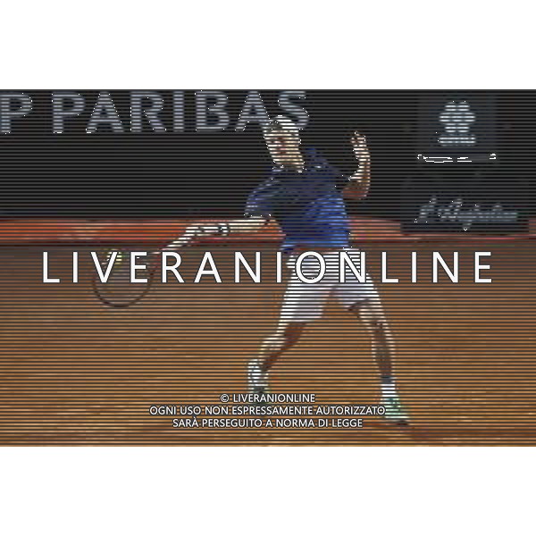 Roma 18/05/2019 - INTERNAZIONALI BNL D\' Italia 2019 - semifinale maschile - Novak Djokovic vs Diego Schwartzman - nella foto: Diego Schwartzman - ©Claudio Zamagni/Agenzia Aldo Liverani s.a.s. Diego Schwartzman - during the semi-finals match between Novak Djokovic and Diego Schwartzman at the The Internazionali BNL d\'Italia 2019 at Foro Italico on May 18, 2019 in Rome, Italy. Photo Credit by Claudio Zamagni-Aldo Liverani Photo Agency / AGENZIA ALDO LIVERANI SAS