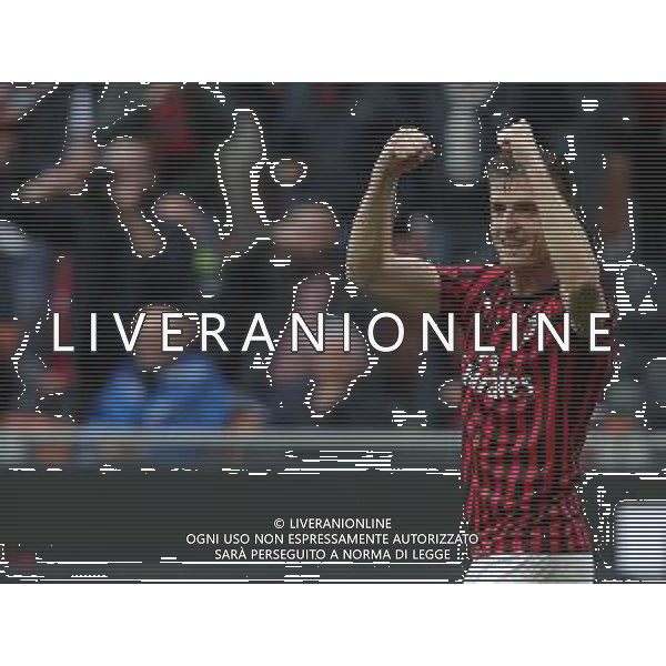 Campionato di Calcio Serie A TIM 2018/2019 37a Giornata Milano - 19.05.2019 Milan-Frosinone Nella Foto: esultanza dopo il gol di Krzysztof Piatek /Ph.Vitez-Ag. Aldo Liverani