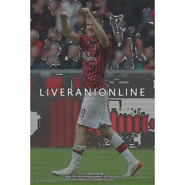 Campionato di Calcio Serie A TIM 2018/2019 37a Giornata Milano - 19.05.2019 Milan-Frosinone Nella Foto: esultanza dopo il gol di Krzysztof Piatek /Ph.Vitez-Ag. Aldo Liverani