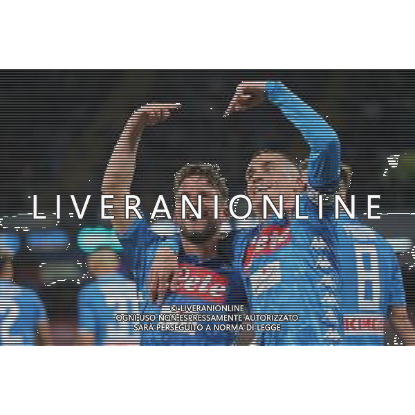 NAPOLI - INTER CAMPIONATO CALCIO SERIE A TIM 19.05.2019 NRELLA FOTO ESULTANZA DOPO IL GOL DI DRIES MERTENS © MOSCA / AGENZIA ALDO LIVERANI SAS