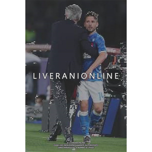 NAPOLI - INTER CAMPIONATO CALCIO SERIE A TIM 19.05.2019 NRELLA FOTO CARLO ANCELOTTI, DRIES MERTENS © MOSCA / AGENZIA ALDO LIVERANI SAS