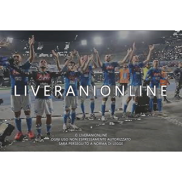NAPOLI - INTER CAMPIONATO CALCIO SERIE A TIM 19.05.2019 NRELLA FOTO ESULTANZA DEI GIOCATORI DEL NAPOLI A FINE GARA © MOSCA / AGENZIA ALDO LIVERANI SAS