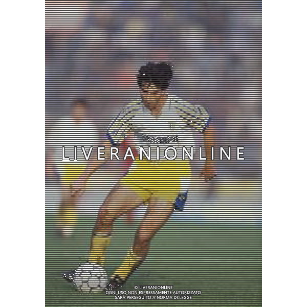 RETROSPETTIVA ALESSANDRO MELLI CALCIATORE NELLA FOTO ALESSANDRO MELLI CON LA MAGLIA DEL PARMA CALCIO AG ALDO LIVERANI SAS