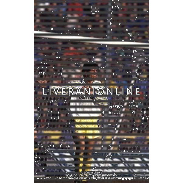 RETROSPETTIVA ALESSANDRO MELLI CALCIATORE NELLA FOTO ALESSANDRO MELLI CON LA MAGLIA DEL PARMA CALCIO AG ALDO LIVERANI SAS