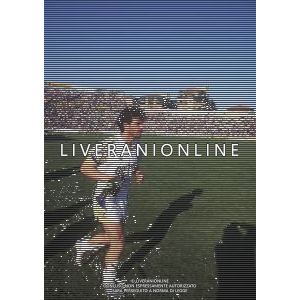 RETROSPETTIVA ALESSANDRO MELLI CALCIATORE NELLA FOTO ALESSANDRO MELLI CON LA MAGLIA DEL PARMA CALCIO AG ALDO LIVERANI SAS