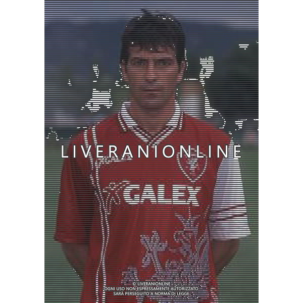 RETROSPETTIVA ALESSANDRO MELLI CALCIATORE NELLA FOTO ALESSANDRO MELLI CON LA MAGLIA DEL PERUGIA AG ALDO LIVERANI SAS