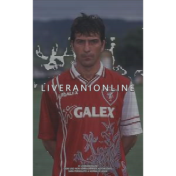 RETROSPETTIVA ALESSANDRO MELLI CALCIATORE NELLA FOTO ALESSANDRO MELLI CON LA MAGLIA DEL PERUGIA AG ALDO LIVERANI SAS