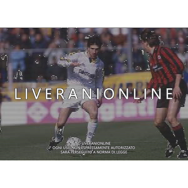 RETROSPETTIVA ALESSANDRO MELLI CALCIATORE NELLA FOTO ALESSANDRO MELLI CON LA MAGLIA DEL PARMA CALCIO AG ALDO LIVERANI SAS