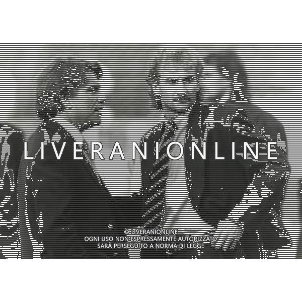 RETROSPETTIVA RUDY VOELLER CALCIATORE NELLA FOTO RUDY VOELLER CON IL PRESIDENTE DELL\'OLIMPIQUE MARSIGLIA BERNARD TAPIE AG ALDO LIVERANI SAS