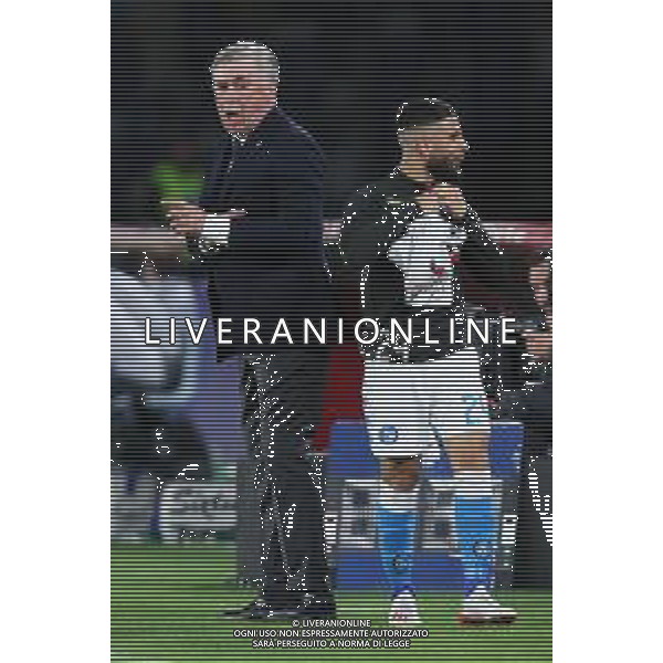 18-05-2019 NAPOLI CAMPIONATO DI CALCIO SERIE A NAPOLI INTER 4-1 NELLA FOTO: CARLO ANCELOTTI, LORENZO INSIGNE FOTO MOSCA, AG. LIVERANI