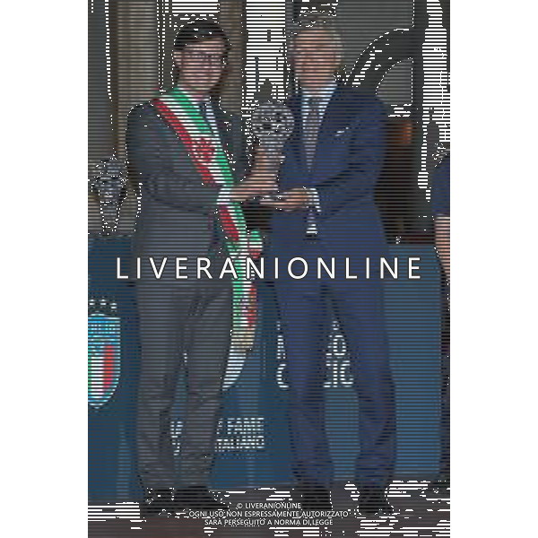 Ottava Edizione - Hall of Fame del Calcio Italiano Firenze - 20.05.2019 Nella Foto: Giancarlo Antognoni con il sindaco di Firenze Dario Nardella /Ph.Vitez-Ag. Aldo Liverani