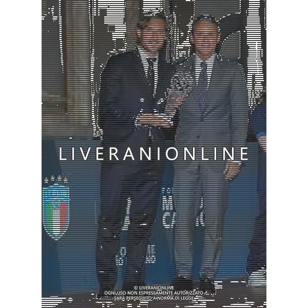 Ottava Edizione - Hall of Fame del Calcio Italiano Firenze - 20.05.2019 Nella Foto:Francesco Totti e Roberto Mancini /Ph.Vitez-Ag. Aldo Liverani