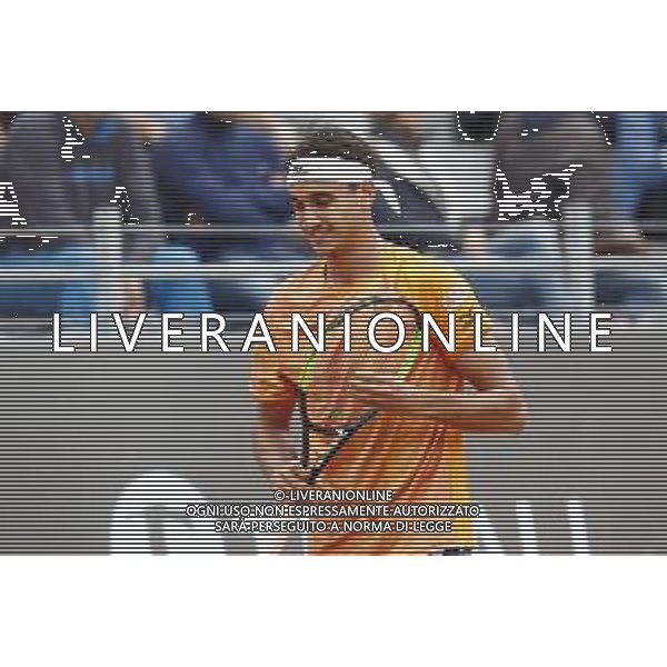 Roma 13/05/2019 - INTERNAZIONALI BNL D\' Italia 2019 - Lorenzo Sonego vs Karen Khachaanov nella foto: Lorenzo Sonego ©Claudio Zamagni/Agenzia Aldo Liverani s.a.s. Lorenzo Sonego in action during the Woman Singles match between Lorenzo Sonego and Karen Khachaanov at the The Internazionali BNL d\'Italia 2019 at Foro Italico on May 13, 2015 in Rome, Italy. / AGENZIA ALDO LIVERANI SAS