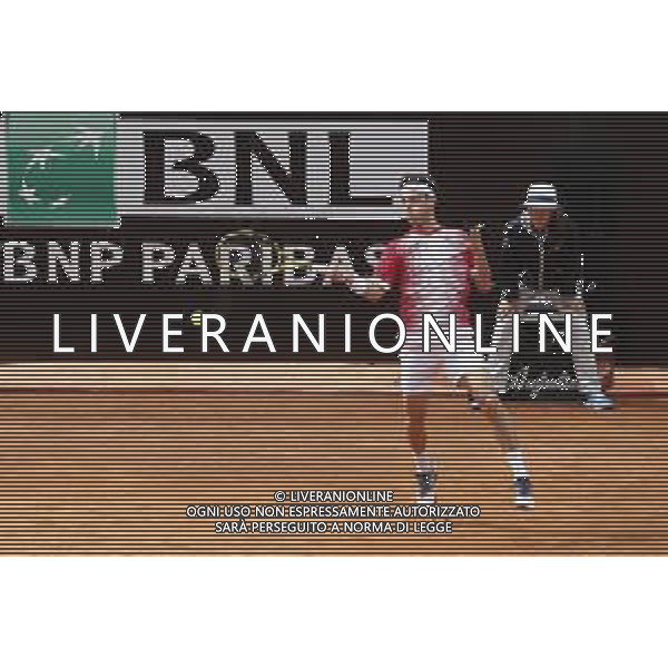 Roma 13/05/2019 - INTERNAZIONALI BNL D\' Italia 2019 - Alex de Minaur vs Marco Cecchinato nella foto: Marco Cecchinato ©Claudio Zamagni/Agenzia Aldo Liverani s.a.s. Marco Cecchinato in action during the Woman Singles match between Alex de Minaur and Marco Cecchinato at The Internazionali BNL d\'Italia 2019 at Foro Italico on May 13, 2015 in Rome, Italy. / AGENZIA ALDO LIVERANI SAS