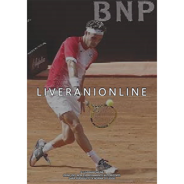Roma 13/05/2019 - INTERNAZIONALI BNL D\' Italia 2019 - Alex de Minaur vs Marco Cecchinato nella foto: Marco Cecchinato ©Claudio Zamagni/Agenzia Aldo Liverani s.a.s. Marco Cecchinato in action during the Woman Singles match between Alex de Minaur and Marco Cecchinato at the The Internazionali BNL d\'Italia 2019 at Foro Italico on May 13, 2015 in Rome, Italy. / AGENZIA ALDO LIVERANI SAS