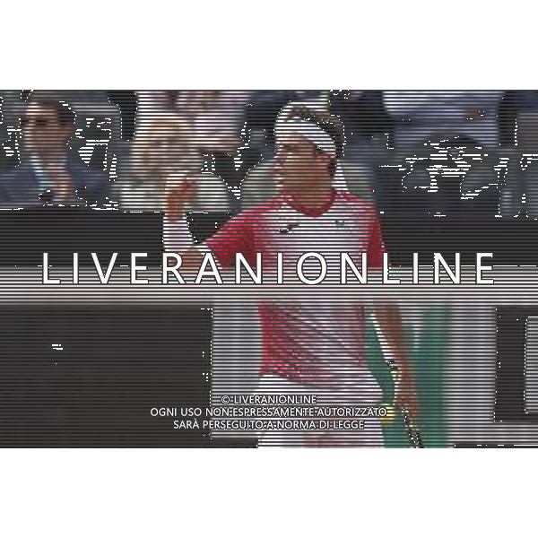 Roma 13/05/2019 - INTERNAZIONALI BNL D\' Italia 2019 - Alex de Minaur vs Marco Cecchinato nella foto: Esultanza Marco Cecchinato ©Claudio Zamagni/Agenzia Aldo Liverani s.a.s. Marco Cecchinato in action during the Woman Singles match between Alex de Minaur and Marco Cecchinato at The Internazionali BNL d\'Italia 2019 at Foro Italico on May 13, 2015 in Rome, Italy. / AGENZIA ALDO LIVERANI SAS