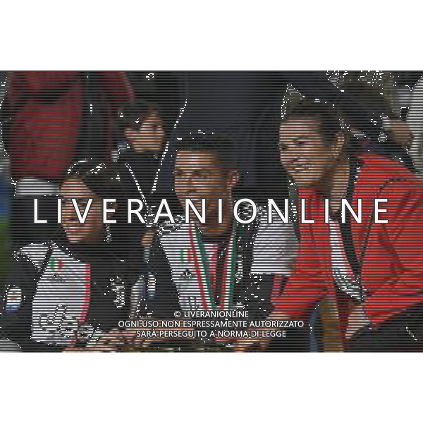 Torino 19-05-2019 Stadio Allianz Stadium Juventus vs Atalanta Serie A Tim 2018-2019 ©Falzone/Agenzia Aldo Liverani Nella foto: Cristiano Ronaldo con Georgina Rodriguez e la madre Maria Dolores dos Santos Aveiro - Premiazione e Festeggiamenti a fine gara per la vittoria dello scudetto / AGENZIA ALDO LIVERANI SAS