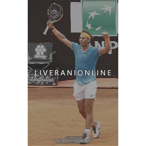 Roma 18/05/2019 - INTERNAZIONALI BNL D\' Italia 2019 - maschili - Stefanos Tsitsipas vs Rafael Nadal - nella foto: Rafael Nadal ©Claudio Zamagni/Agenzia Aldo Liverani s.a.s. Rafael Nadal during the semi-finals match between Stefanos Tsitsipas and Rafael Nadal at the The Internazionali BNL d\'Italia 2019 at Foro Italico on May 18, 2019 in Rome, Italy. Photo Credit by Claudio Zamagni-Aldo Liverani Photo Agency / AGENZIA ALDO LIVERANI SAS