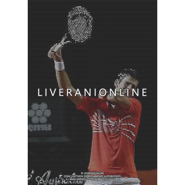 Roma 18/05/2019 - INTERNAZIONALI BNL D\' Italia 2019 - semifinale maschile - Novak Djokovic vs Diego Schwartzman - nella foto: Novak Djokovic ©Claudio Zamagni/Agenzia Aldo Liverani s.a.s. Novak Djokovic during the semi-finals match between Novak Djokovic and Diego Schwartzman at the The Internazionali BNL d\'Italia 2019 at Foro Italico on May 18, 2019 in Rome, Italy. Photo Credit by Claudio Zamagni-Aldo Liverani Photo Agency / AGENZIA ALDO LIVERANI SAS