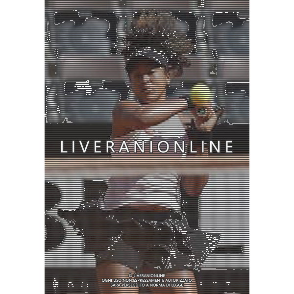 Roma 16/05/2019 - INTERNAZIONALI BNL D\' Italia 2019 - Naomi Osaka vs Dominika Cibulkova - nella foto: Naomi Osaka ©Claudio Zamagni/Agenzia Aldo Liverani s.a.s. Naomi Osaka during the match between Naomi Osaka and Dominika Cibulkova at the The Internazionali BNL d\'Italia 2019 at Foro Italico on May 16, 2019 in Rome, Italy. Photo Credit by Claudio Zamagni-Aldo Liverani Photo Agency / AGENZIA ALDO LIVERANI SAS
