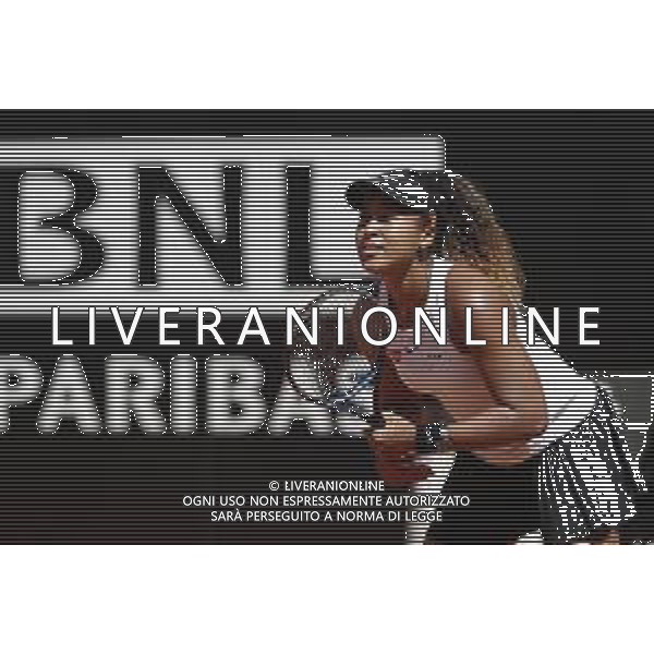 Roma 16/05/2019 - INTERNAZIONALI BNL D\' Italia 2019 - Naomi Osaka vs Dominika Cibulkova - nella foto: Naomi Osaka ©Claudio Zamagni/Agenzia Aldo Liverani s.a.s. Naomi Osaka during the match between Naomi Osaka and Dominika Cibulkova at the The Internazionali BNL d\'Italia 2019 at Foro Italico on May 16, 2019 in Rome, Italy. Photo Credit by Claudio Zamagni-Aldo Liverani Photo Agency / AGENZIA ALDO LIVERANI SAS